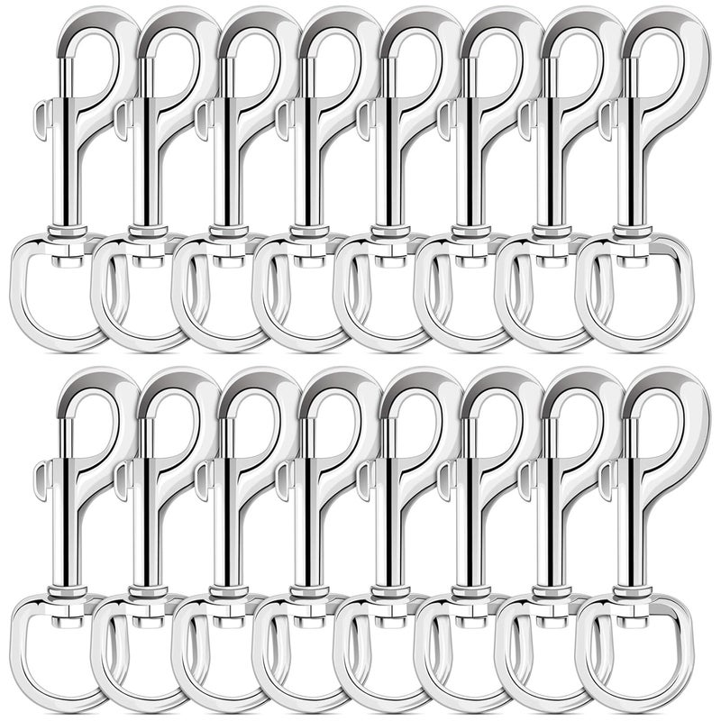 ERKOON Extra Large 4.23 Inch Swivel Eye Bolt Snap Hooks 220Lbs Load Capacity Zinc Alloy Single Ended Flag Clips Heavy Duty Trigger Bolt Hooks (16 Pack) - Image 1